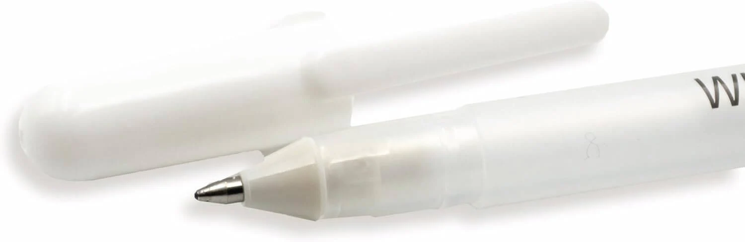 Bolígrafo Blanco de Punta Fina Clover – Soluble en Agua y Calor - Image 3