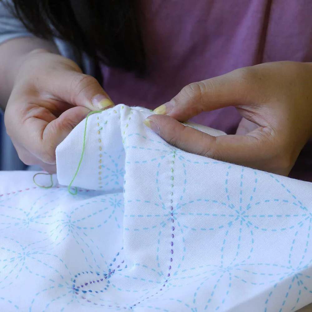 Tela blanca estampada para Sashiko, bordado tradicional japonés - Image 3